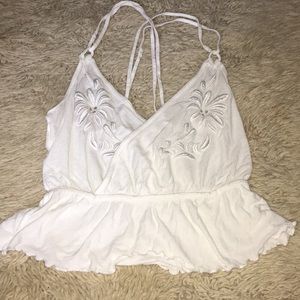 Urban Outfitters White Detailed Tank